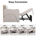 3-in-1 Convertible Sleeper Chair Sofa Bed – Adjustable Armchair with Pull-Out Bed
