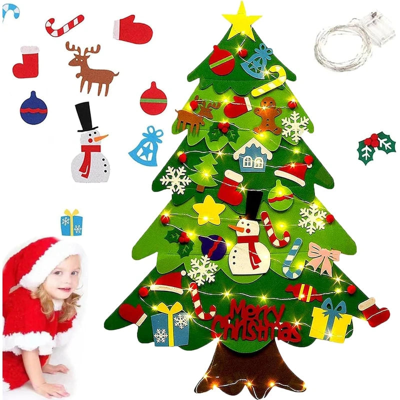Everized Felt Christmas Tree for Kids – DIY Tree with 32 Ornaments - 1
