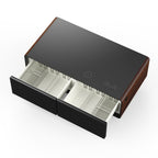 Smart Coffee Table with Dual Refrigerated Drawers, Bluetooth Speakers & Wireless Charging