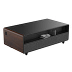 Smart Coffee Table with Dual Refrigerated Drawers, Bluetooth Speakers & Wireless Charging