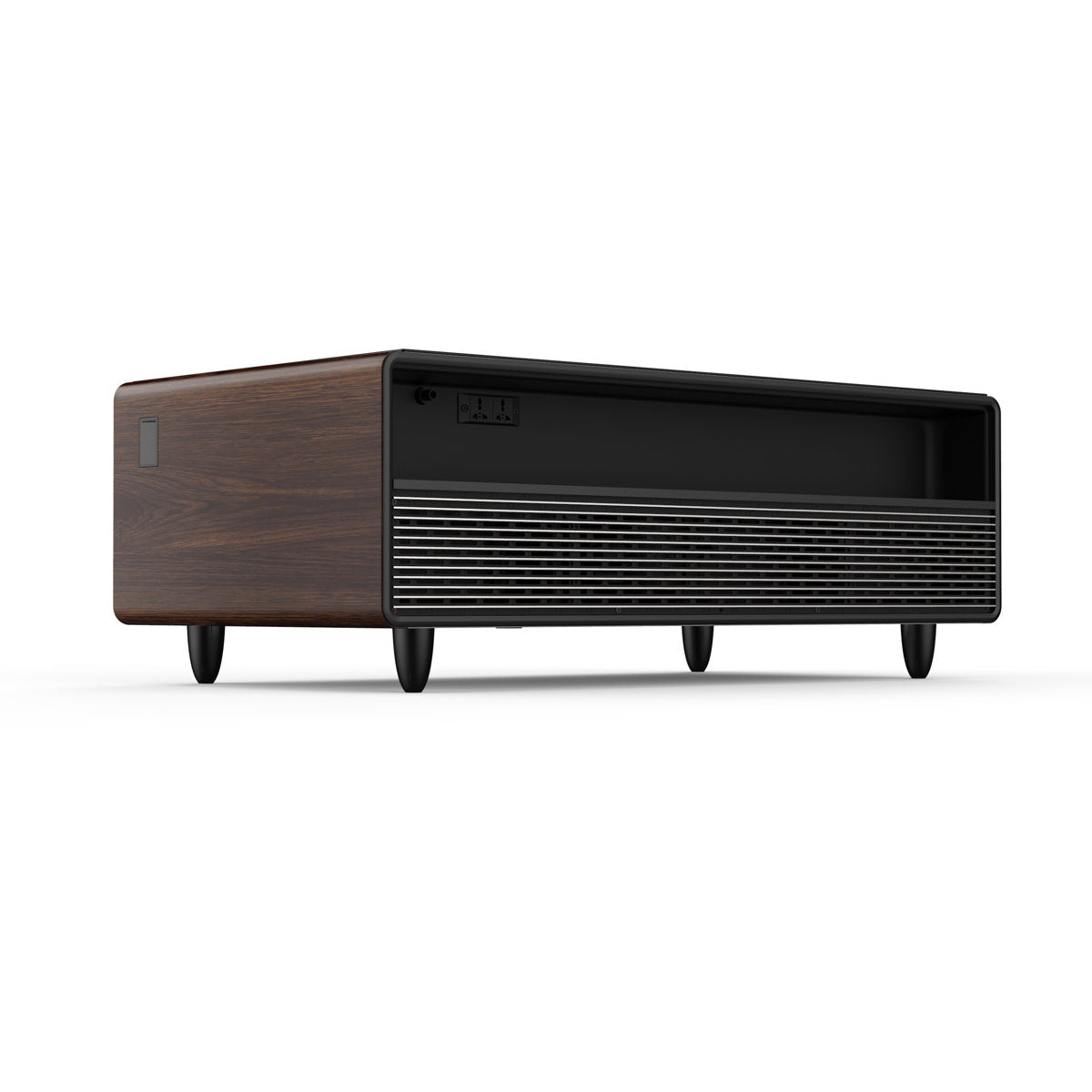 Smart Coffee Table with Dual Refrigerated Drawers, Bluetooth Speakers & Wireless Charging