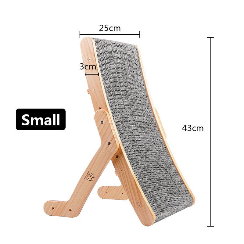 Adjustable Wooden Cat Scratcher Bed