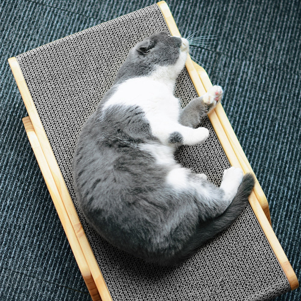 Adjustable Wooden Cat Scratcher Bed