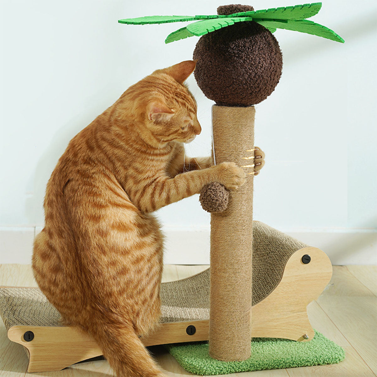 Cat Palm Scratching Post With Sun Lounger