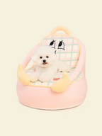 Meet the Striped Hug Arm Pet Sofa Bed