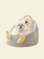 Meet the Striped Hug Arm Pet Sofa Bed