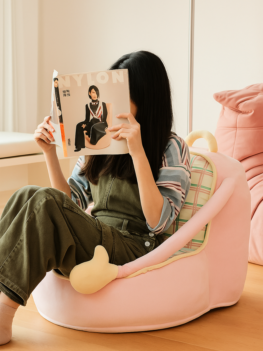 Meet the Striped Hug Arm Pet Sofa Bed