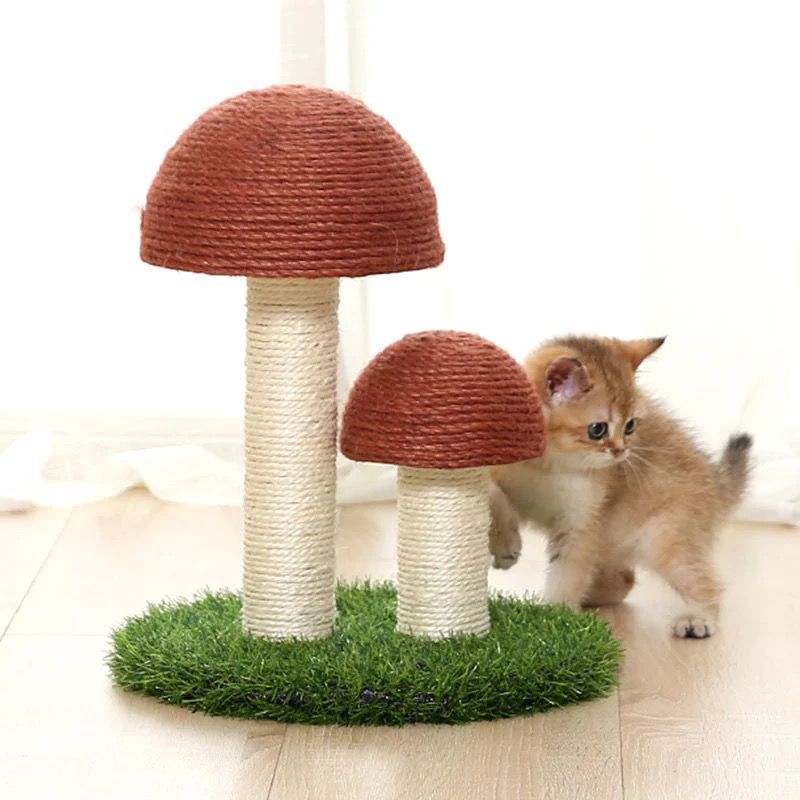Cat Mushroom Scratching Post Made Of Sisal