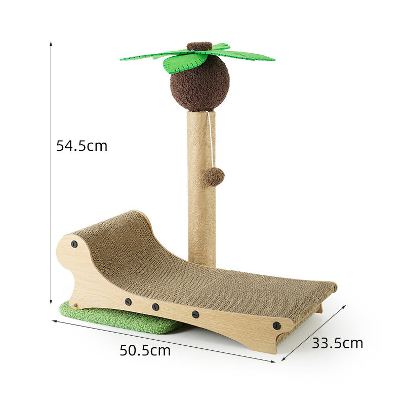 Cat Palm Scratching Post With Sun Lounger