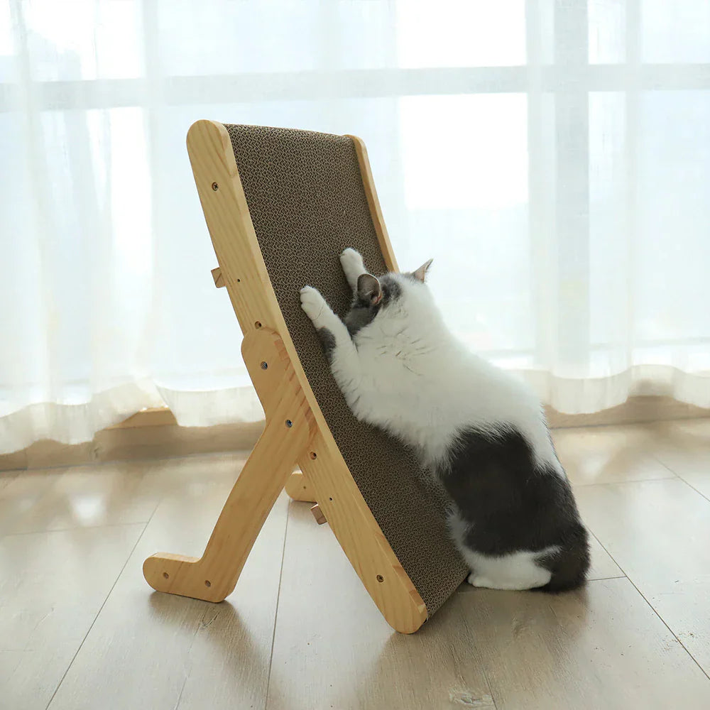 Adjustable Wooden Cat Scratcher Bed