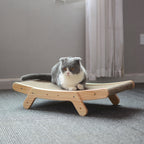 Adjustable Wooden Cat Scratcher Bed