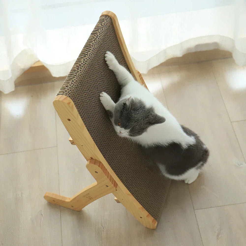 Adjustable Wooden Cat Scratcher Bed