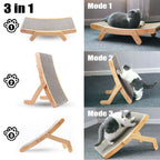 Adjustable Wooden Cat Scratcher Bed