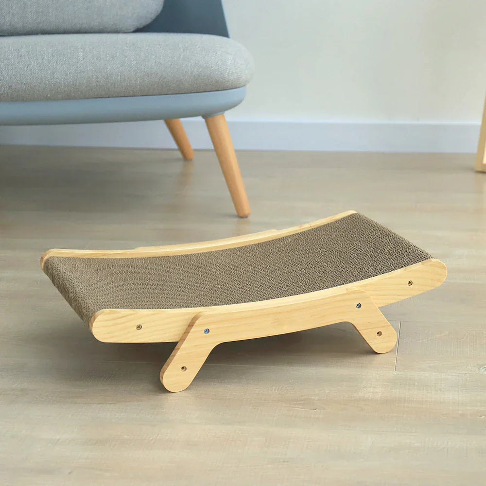 Adjustable Wooden Cat Scratcher Bed