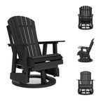ZenGlide Modern Outdoor Swivel Glider Chair - black color 