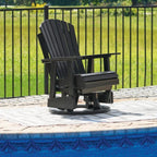 ZenGlide Modern Outdoor Swivel Glider Chair - black color 3