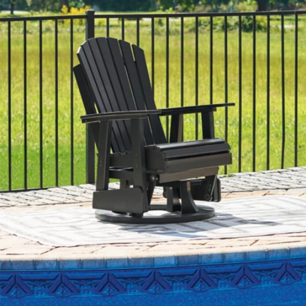 ZenGlide Modern Outdoor Swivel Glider Chair - black color 3