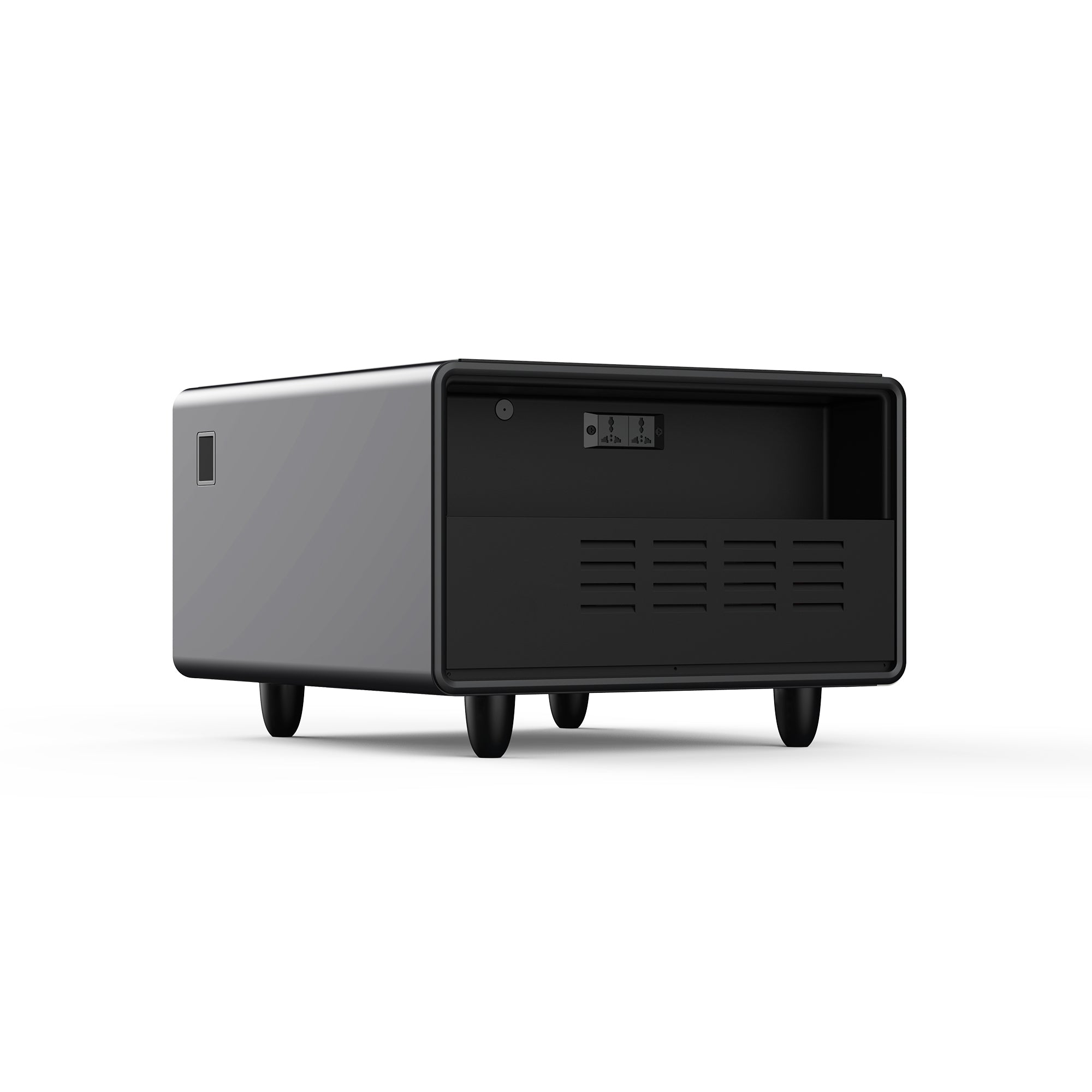 ZenGlide Smart Side Table with Built-In Fridge Drawer & Charging Station 3