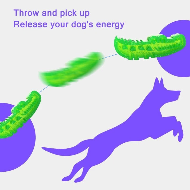 Yopoll Slow-Feed Chew & Fetch Crocodile Dog Toy