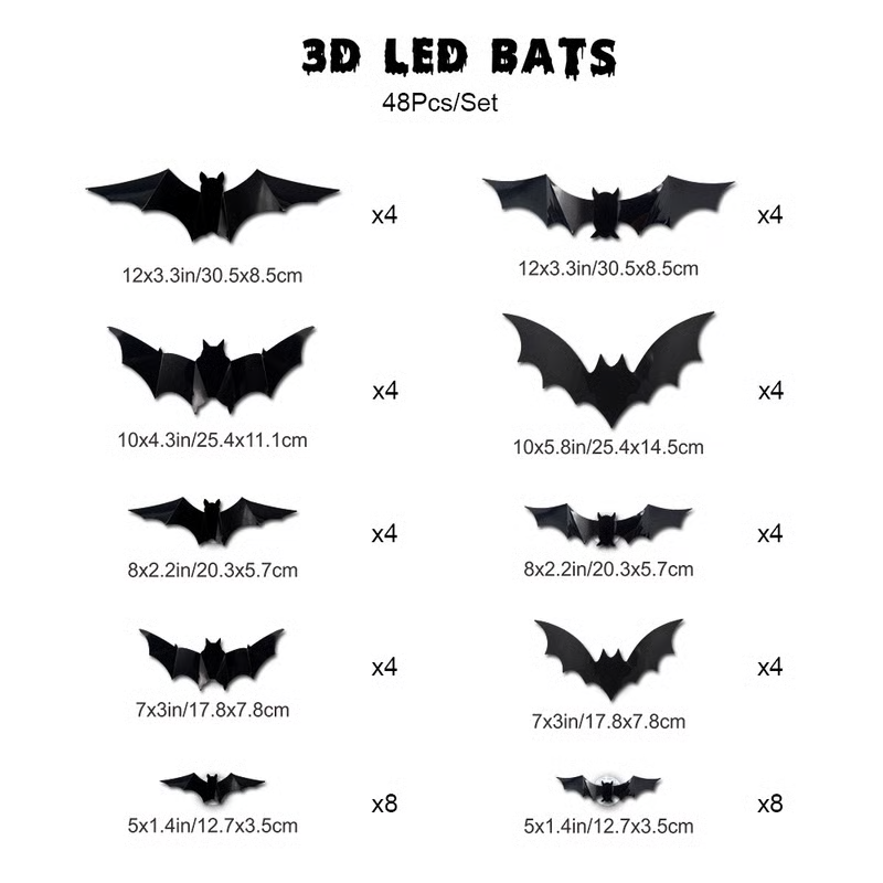 💥3D Bat Design LED Decoration🎁