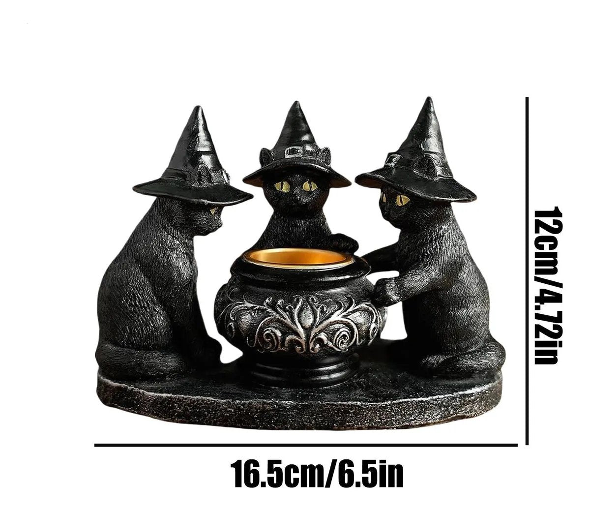 🕯️Ghost Wizard Magic Cat Candlestick (not include candles)