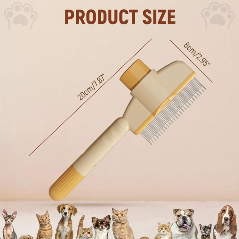 Self-cleaning Pet Flea Comb Grooming Brush - DogPlaybox
