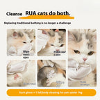 Silver Ion No-Rinse Pet Cleaning Mitts – Spa-Grade Grooming Anywhere, Anytime