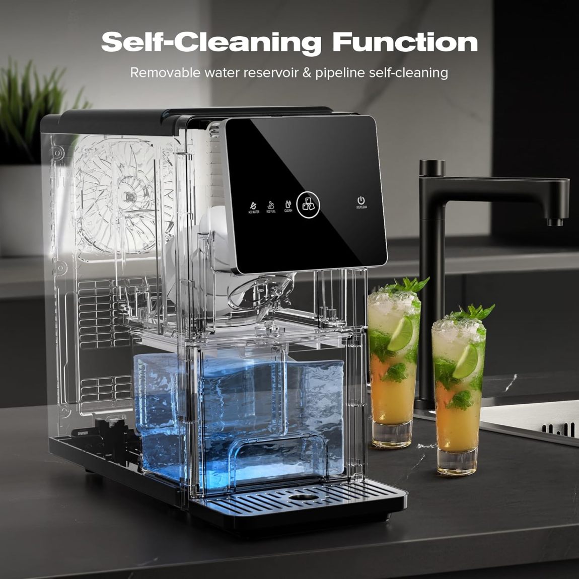 Kismile Countertop Nugget Ice Maker