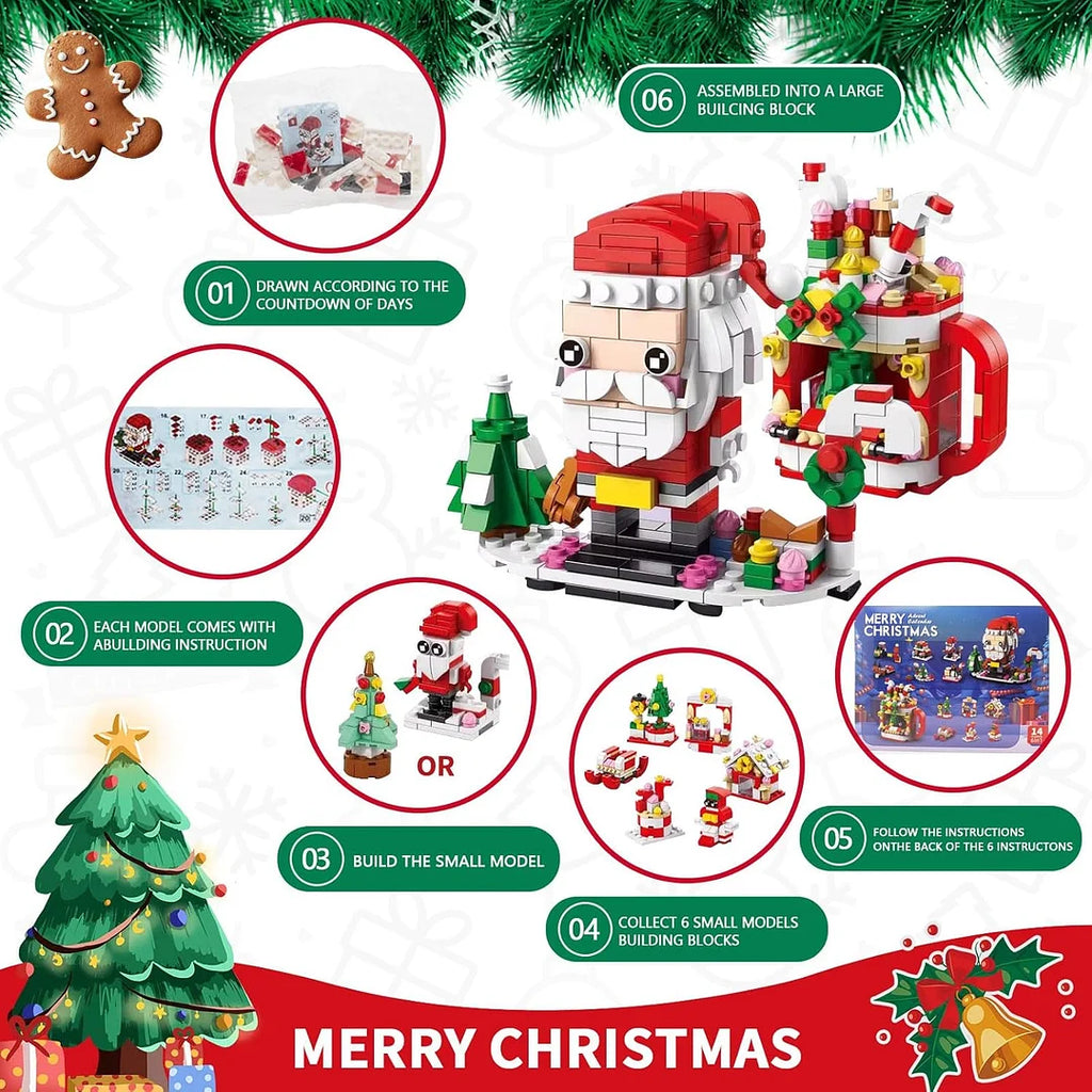 Christmas Advent Calendar Building Blocks Set