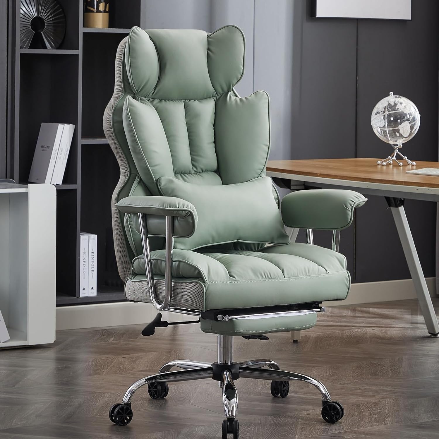 ✨ Executive Office Chair with Leg Rest and Lumbar Support
