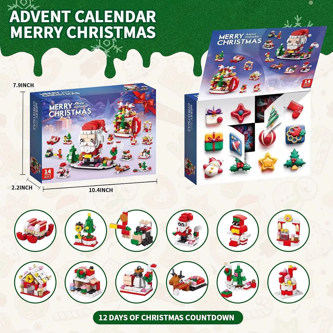 Christmas Advent Calendar Building Blocks Set