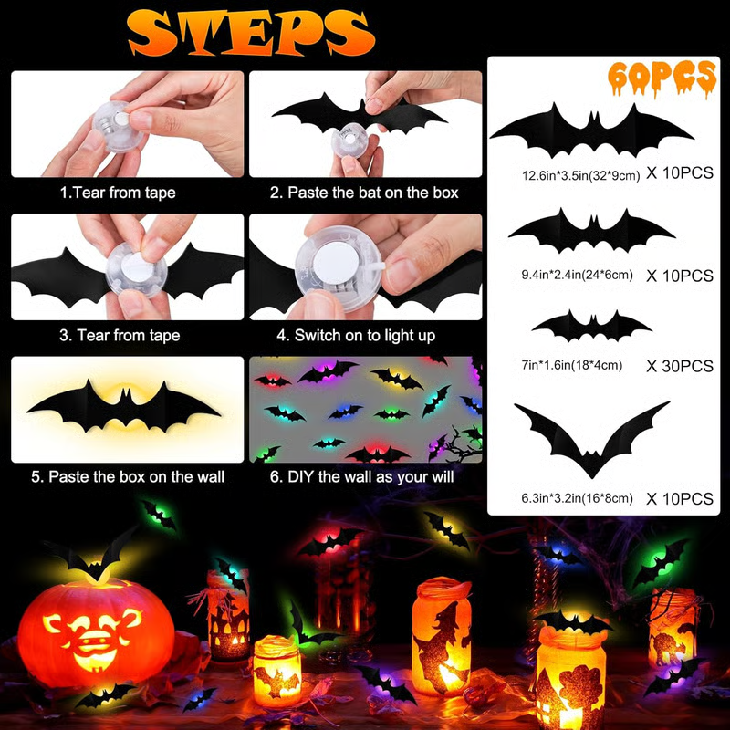 💥3D Bat Design LED Decoration🎁