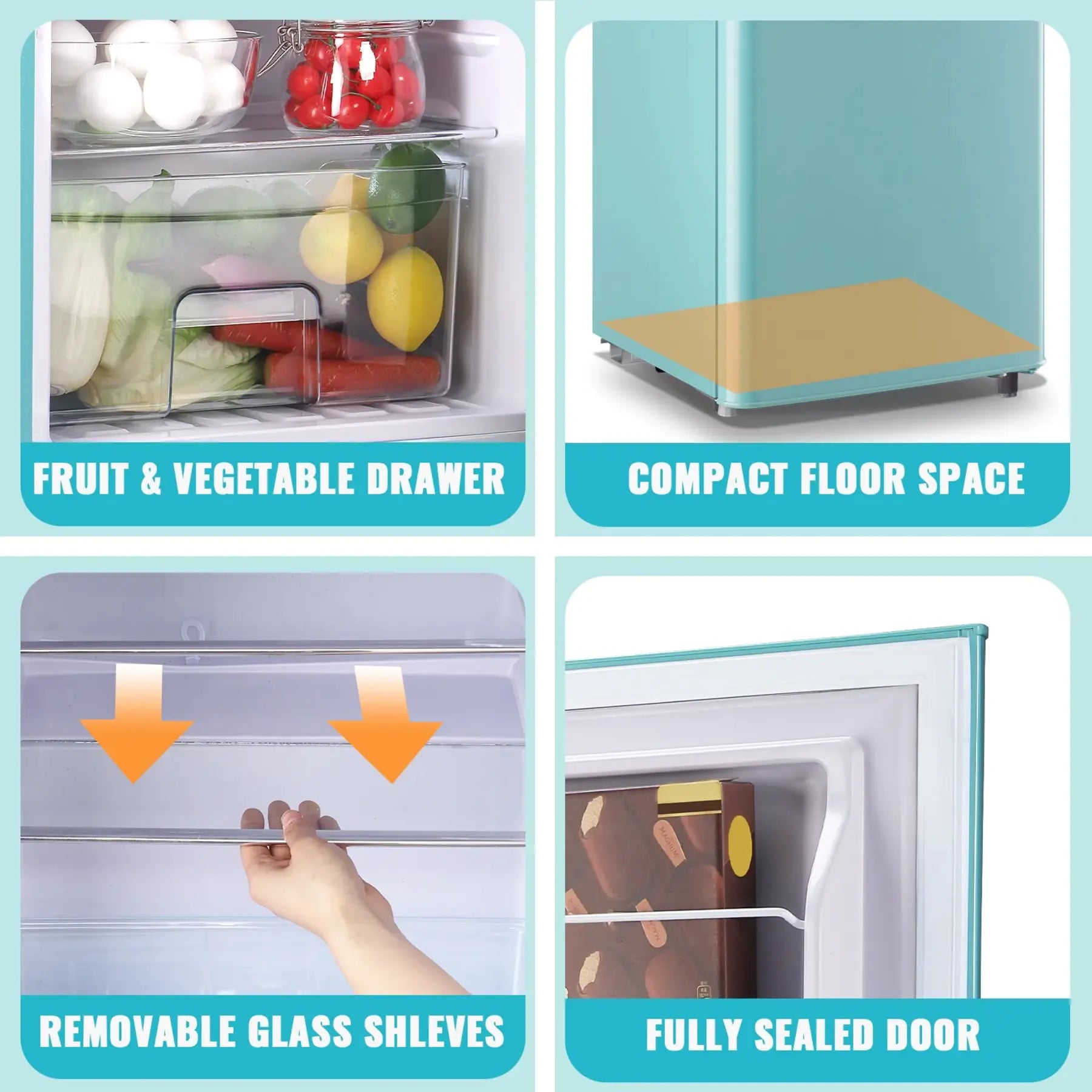 ChillBerry™ Retro Mini Fridge