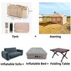 Waterproof Light Weight Oxford Cloth Automatic Inflatable Tent With Camping Equipment