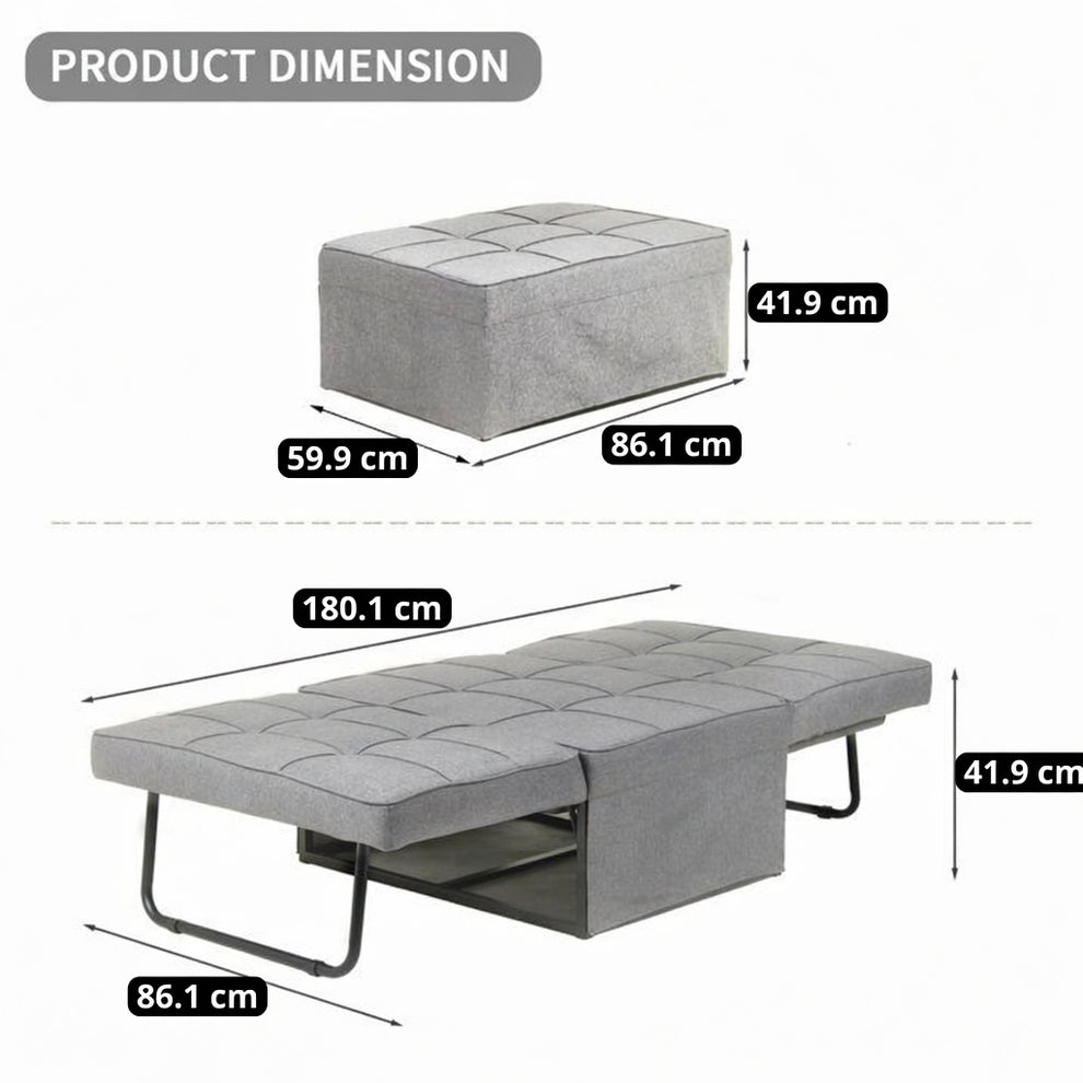 🛋️✨ 4-in-1 Multi-Function Folding Ottoman Sofa Bed
