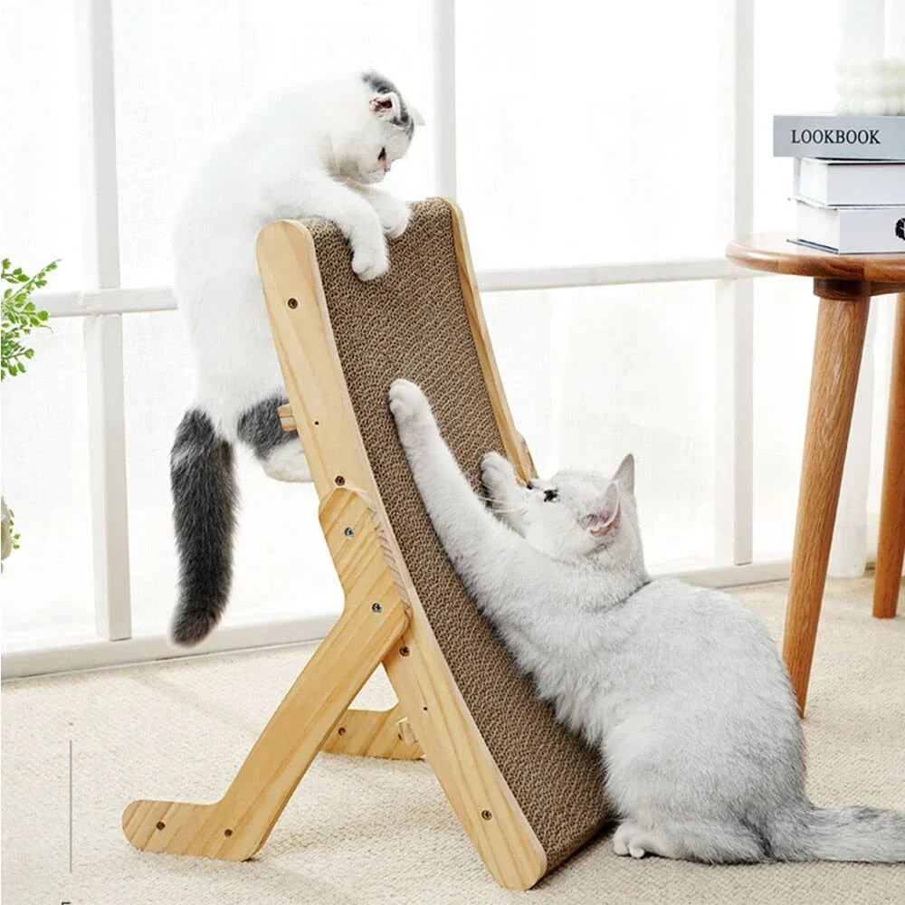 Adjustable Wooden Cat Scratcher Bed